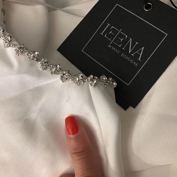 MAC DUGGAL Bridal Wedding Shower Rehearsal DInner Sheath Dress • size 6 NWT - Picture 4 of 4